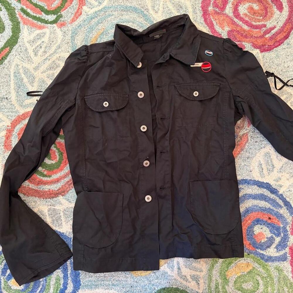 Womens diesel black cargo jacket